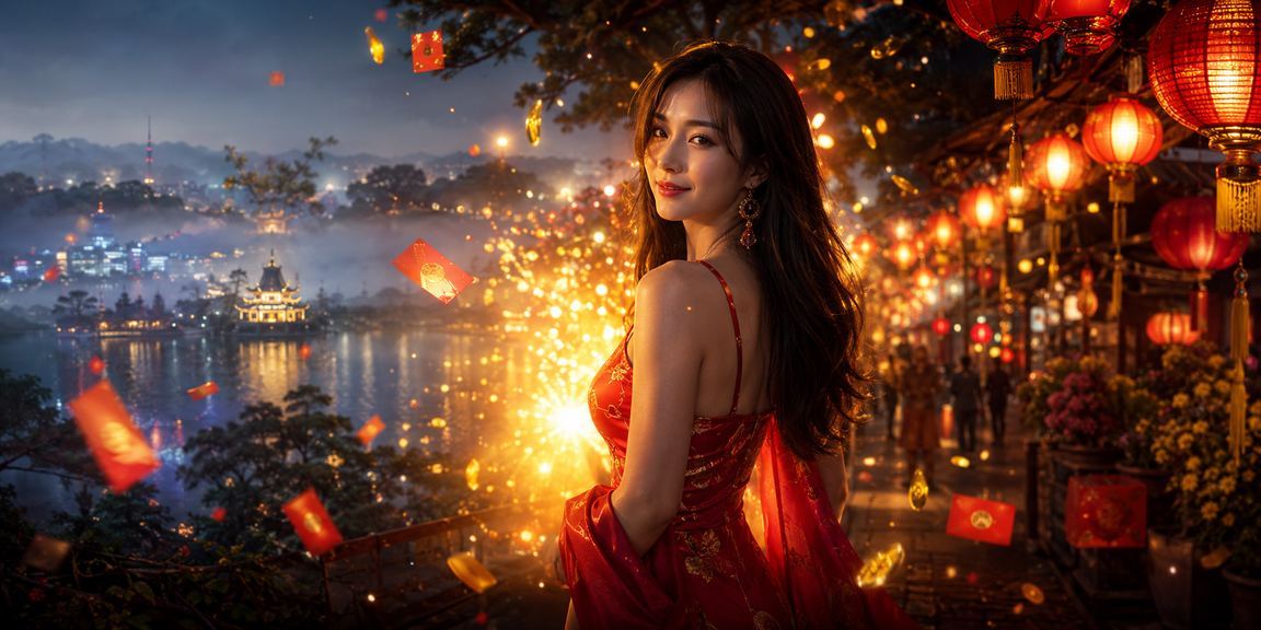 Phong cảnh ban đêm tại chợ xổ số Đà Lạt